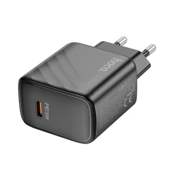 Hoco CS22A Single Type-C PD30W Wall Charger – Fast Charging with EU Plug - Image 2